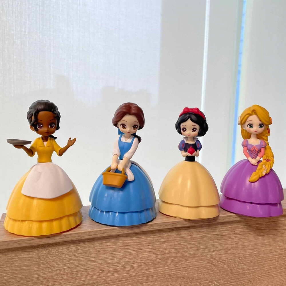 BANDAI 迪士尼公主扭蛋 公仔 貝兒 白雪公主 樂佩 蒂安娜 日本扭蛋 玩具 轉蛋 圖片
