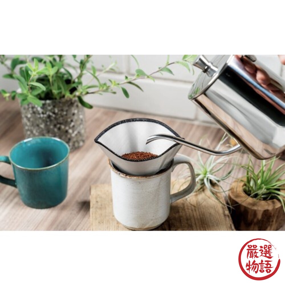 不鏽鋼咖啡濾網 可折疊軟質 可重複使用 咖啡過濾器 下午茶 免濾紙 手沖咖啡濾網-thumb