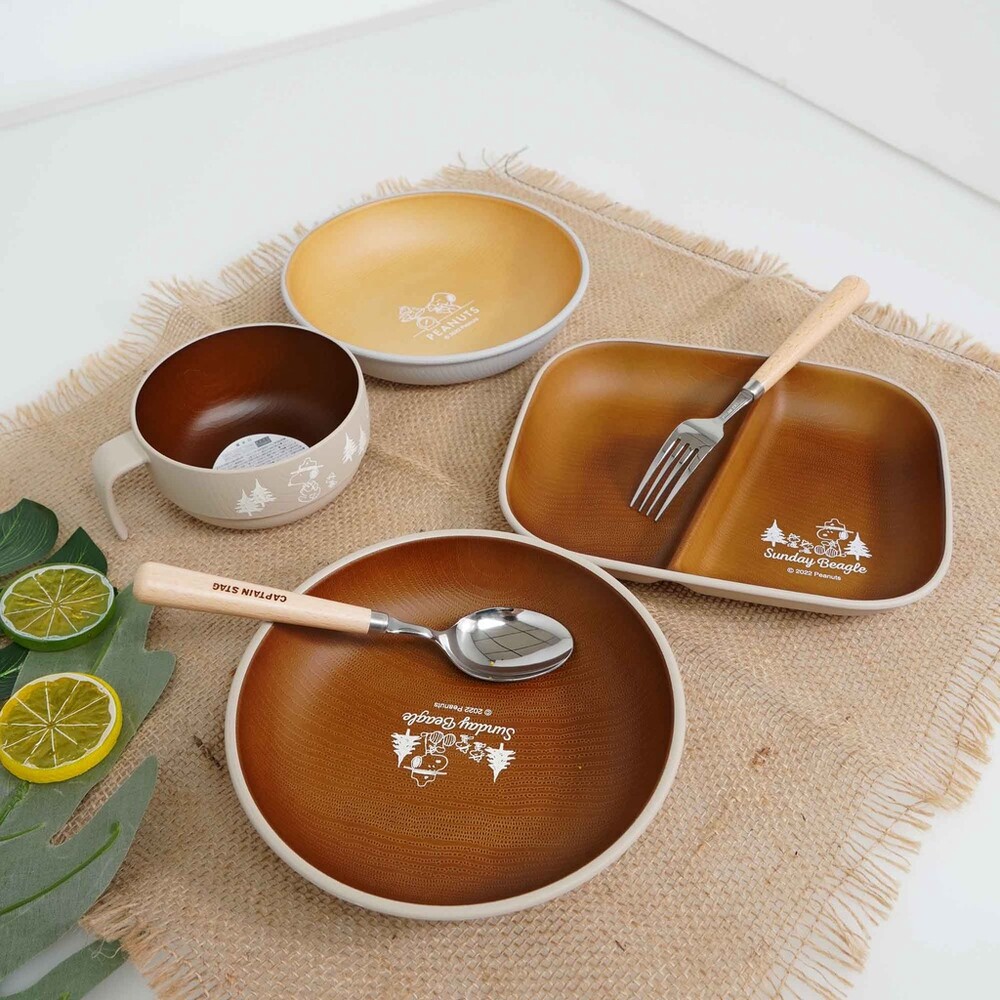 日本製 史努比耐熱餐具 可微波 圓盤 湯碗 分隔盤 Snoopy 露營 兒童餐具 把手碗 盤子