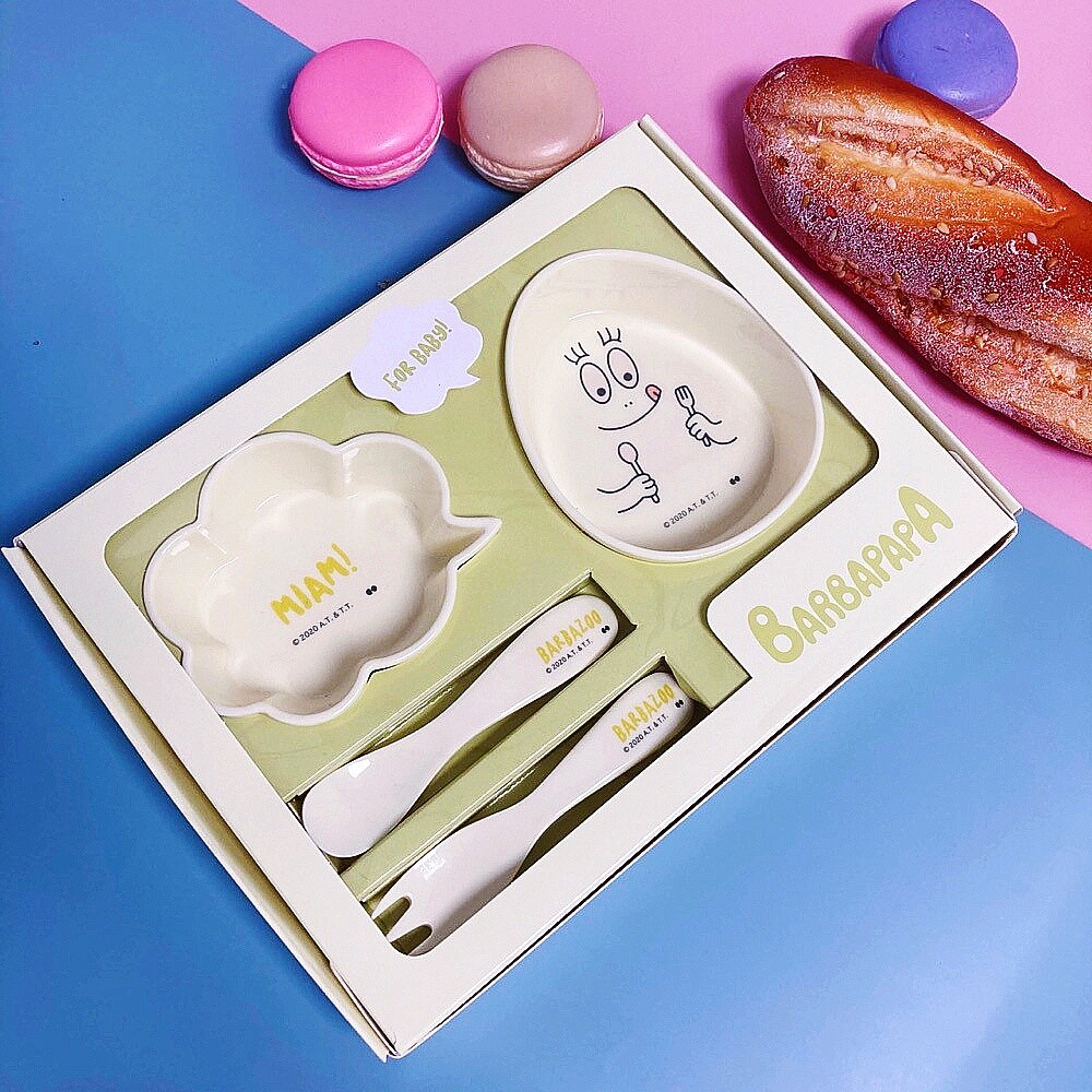 【現貨】泡泡先生餐具組 台灣製 兒童餐具 兒童餐碗 嬰兒餐具 叉子 湯匙 小朋友餐具 送禮餐具 圖片