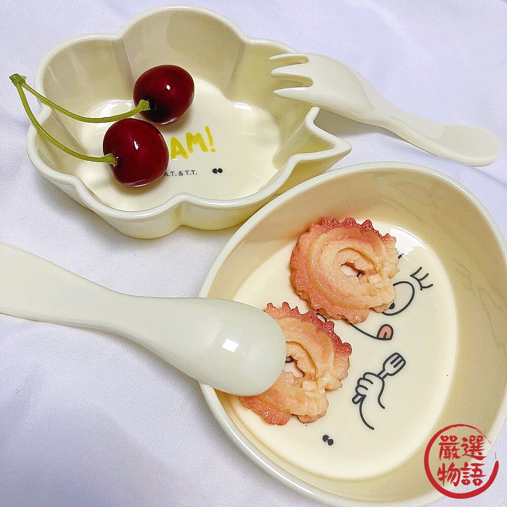 泡泡先生餐具組 台灣製 兒童餐具 兒童餐碗 嬰兒餐具 叉子 湯匙 小朋友餐具 送禮餐具-圖片-3