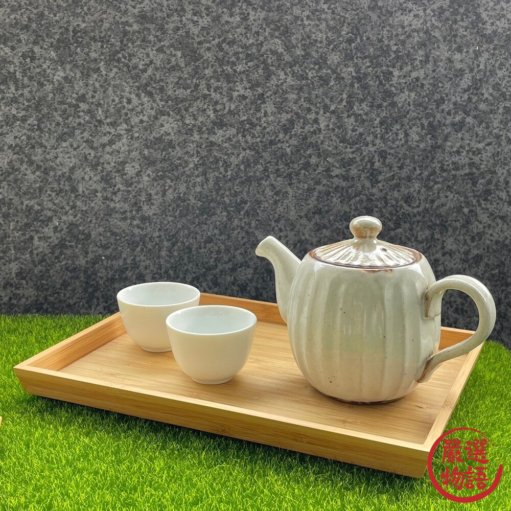 日本製 白色陶瓷茶壺 茶壺 茶器 沖茶器 帶濾茶器 濾網 大石壺 泡茶器具 送禮 送禮推薦-圖片-3