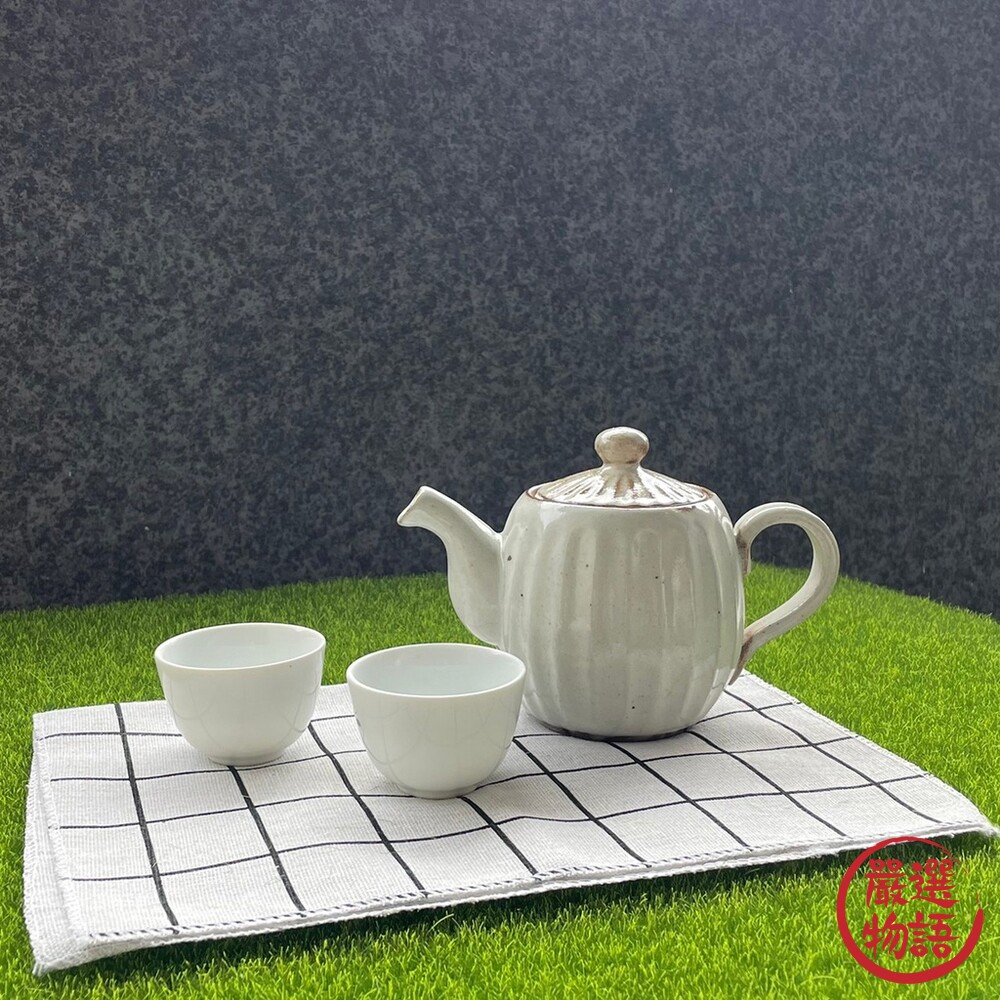 日本製 白色陶瓷茶壺 茶壺 茶器 沖茶器 帶濾茶器 濾網 大石壺 泡茶器具 送禮 送禮推薦-圖片-5