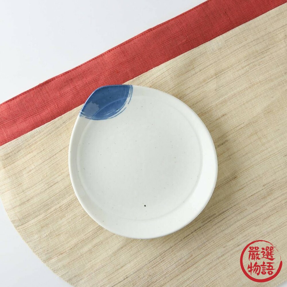 SF-016119-日本製美濃燒水滴小盤 沙拉盤 點心 餐盤 輕量盤 陶瓷盤 餐具 網美盤 簡約餐盤 水果盤 質感餐盤