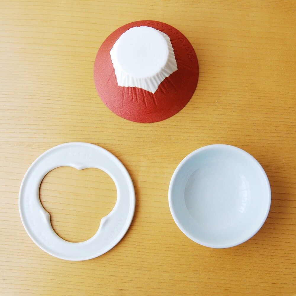 【現貨】日本製 富士山 陶瓷咖啡濾杯 手沖濾杯 造型濾杯 手沖 免濾紙 咖啡 COFIL 波佐見燒 圖片