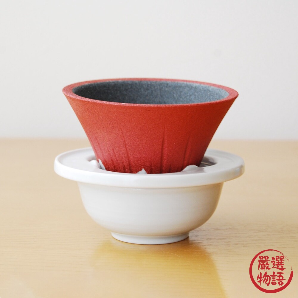 日本製 富士山 陶瓷咖啡濾杯 手沖濾杯 造型濾杯 手沖 免濾紙 咖啡 COFIL 波佐見燒-圖片-4