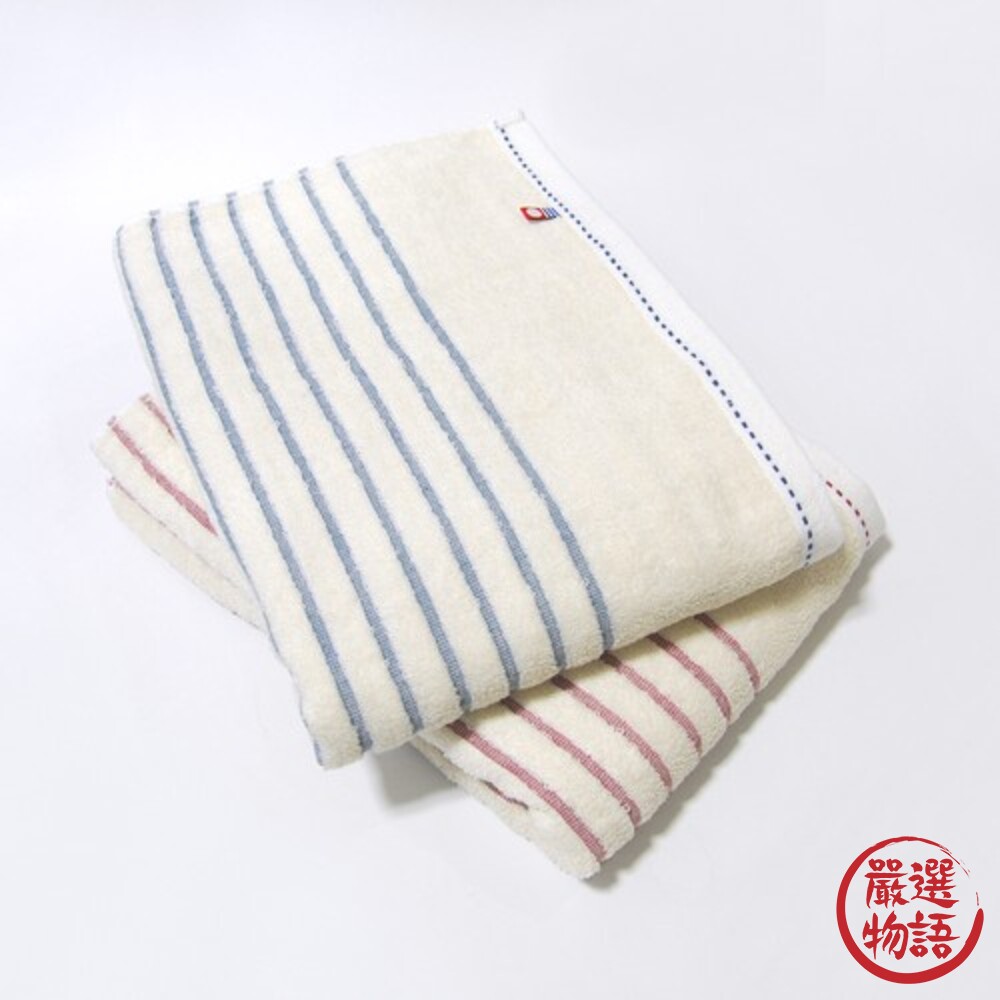 日本製 日本今治 條紋款 毛巾 吸水巾 純棉 透氣快乾 不易掉線-圖片-2