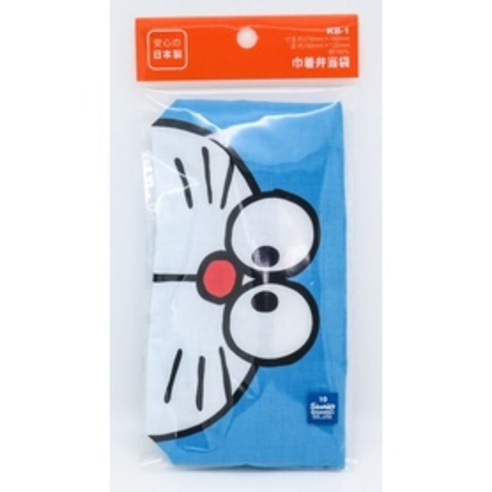 日本製 哆啦A夢 兒童便當袋 束口便當袋 收納袋 抽繩午餐袋 野餐袋 圖片