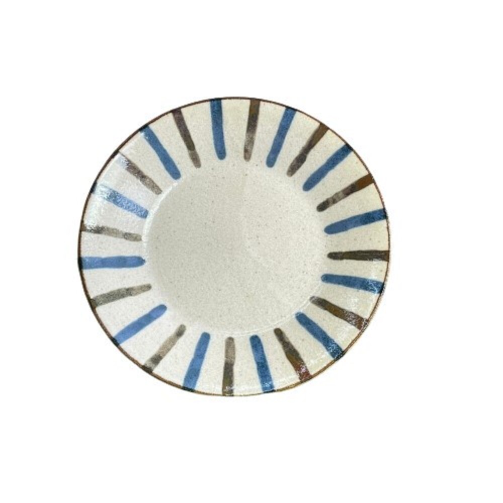 【現貨】日本製 PAIKAJI 線條圓盤 餐盤 盤子 義大利麵盤 餐廳用盤 質感餐具 美濃燒 陶瓷 瓷器