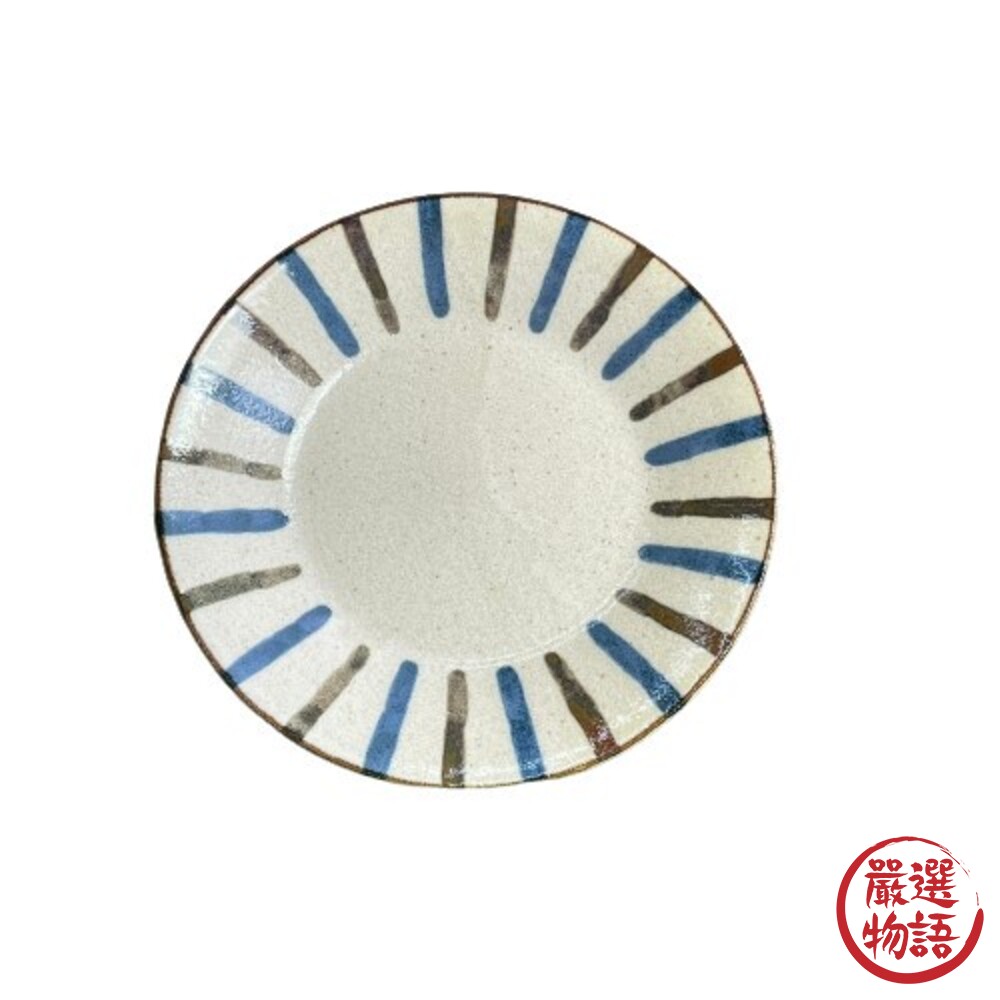 日本製 PAIKAJI 線條圓盤 餐盤 盤子 義大利麵盤 餐廳用盤 質感餐具 美濃燒 陶瓷 瓷器-thumb