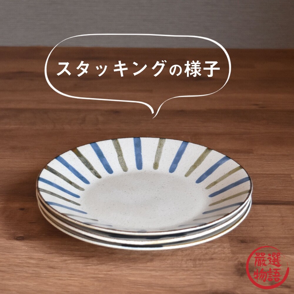 日本製 PAIKAJI 線條圓盤 餐盤 盤子 義大利麵盤 餐廳用盤 質感餐具 美濃燒 陶瓷 瓷器-圖片-5