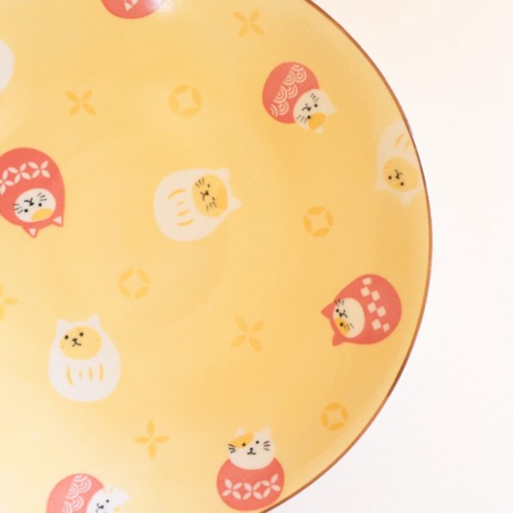 【現貨】日本製 達摩貓咪 陶瓷餐盤 盤子 陶瓷盤子 盤 瓷盤 甜點盤 餐盤 日式碗盤 碗盤器皿 點心 圖片