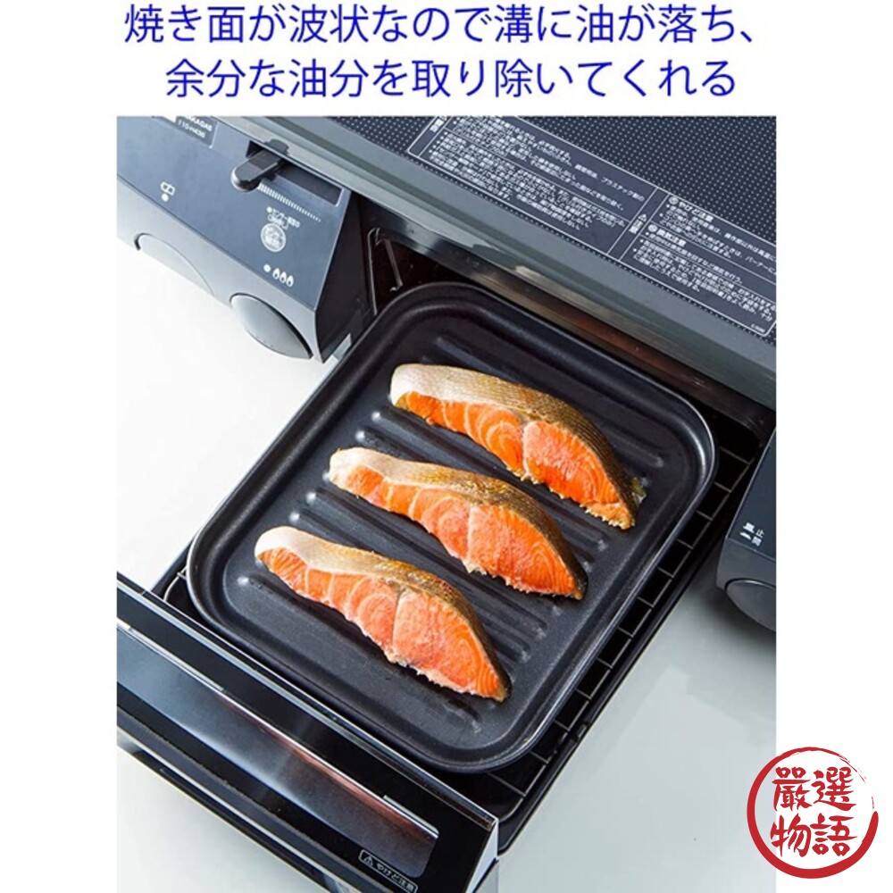 日本製 鋁製不沾烤盤 烤箱鐵盤 | 輕量設計 不沾 油切 波浪型烤盤 小烤箱專用烤盤-thumb