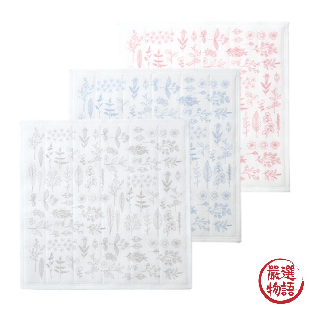 日本製 kaya 花卉毛巾 毛巾 純棉毛巾－藍-圖片-1