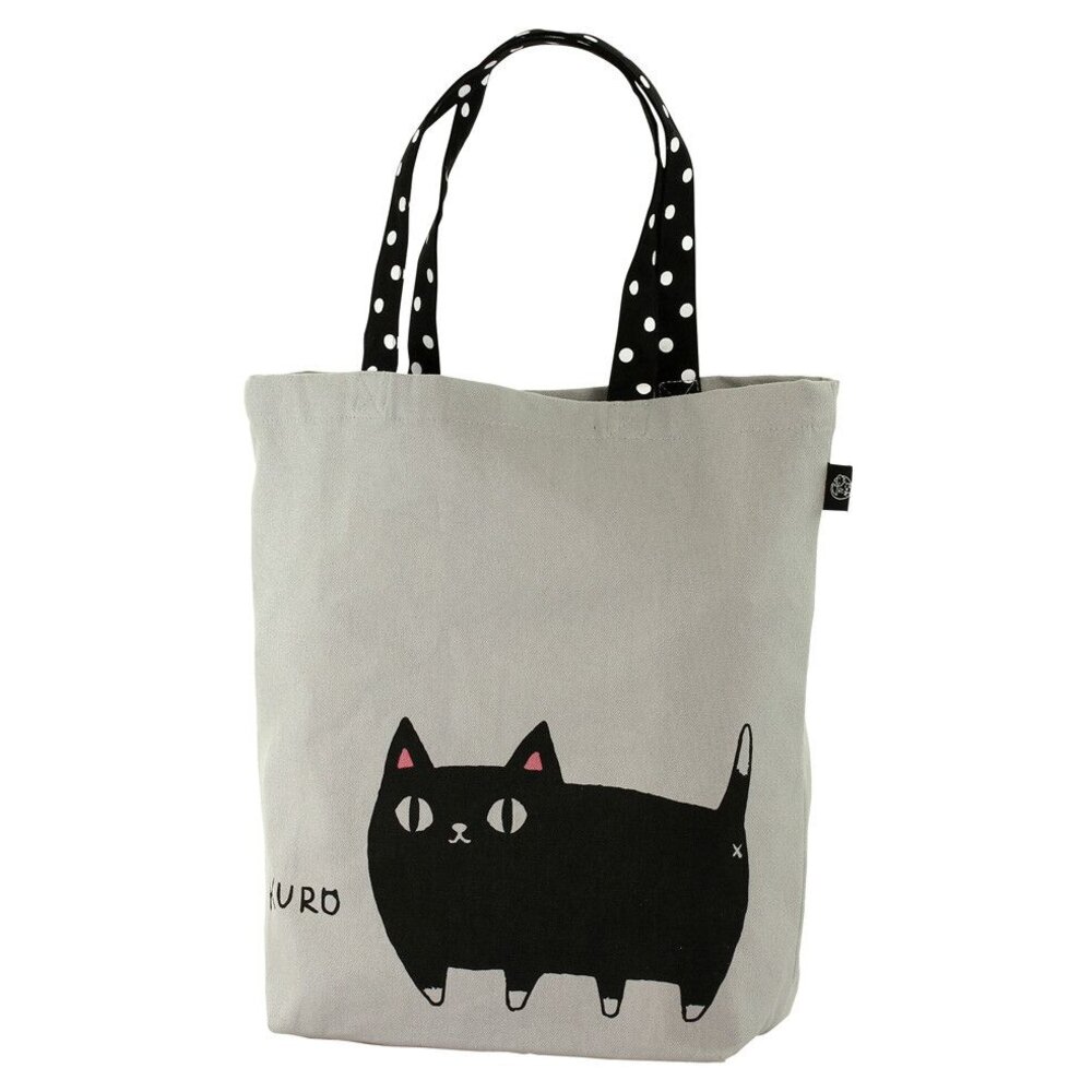 【現貨】KURO 貓咪手提袋 午餐袋 小提袋 輕便提袋 黑貓 三花貓 貓咪三兄弟 純棉製