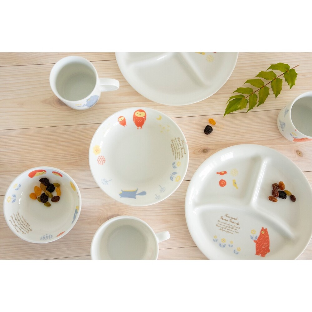 【現貨】日本製 森林朋友系列餐具 兒童餐具 圓盤 分隔盤 湯杯 │Kuu & Forest Friends