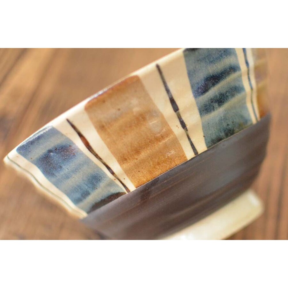日本製 美濃燒飯碗 美濃燒碗 日式輕量碗 日式飯碗 輕量碗 飯碗 餐桌擺盤 十草碗 條紋碗
