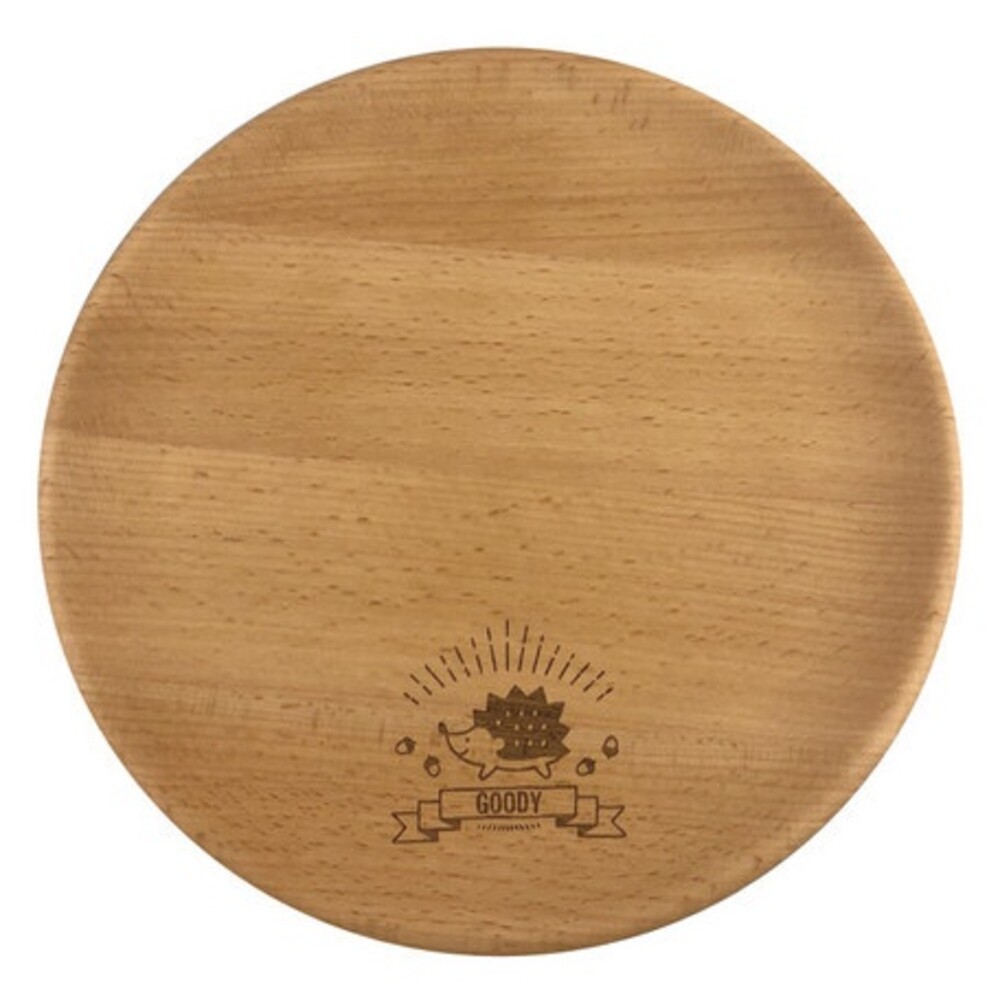 【現貨】木質餐具 刺猬餐盤 湯勺 天然木 木質盤 湯匙 盤子 沙拉盤 麵包盤 點心盤 圖片