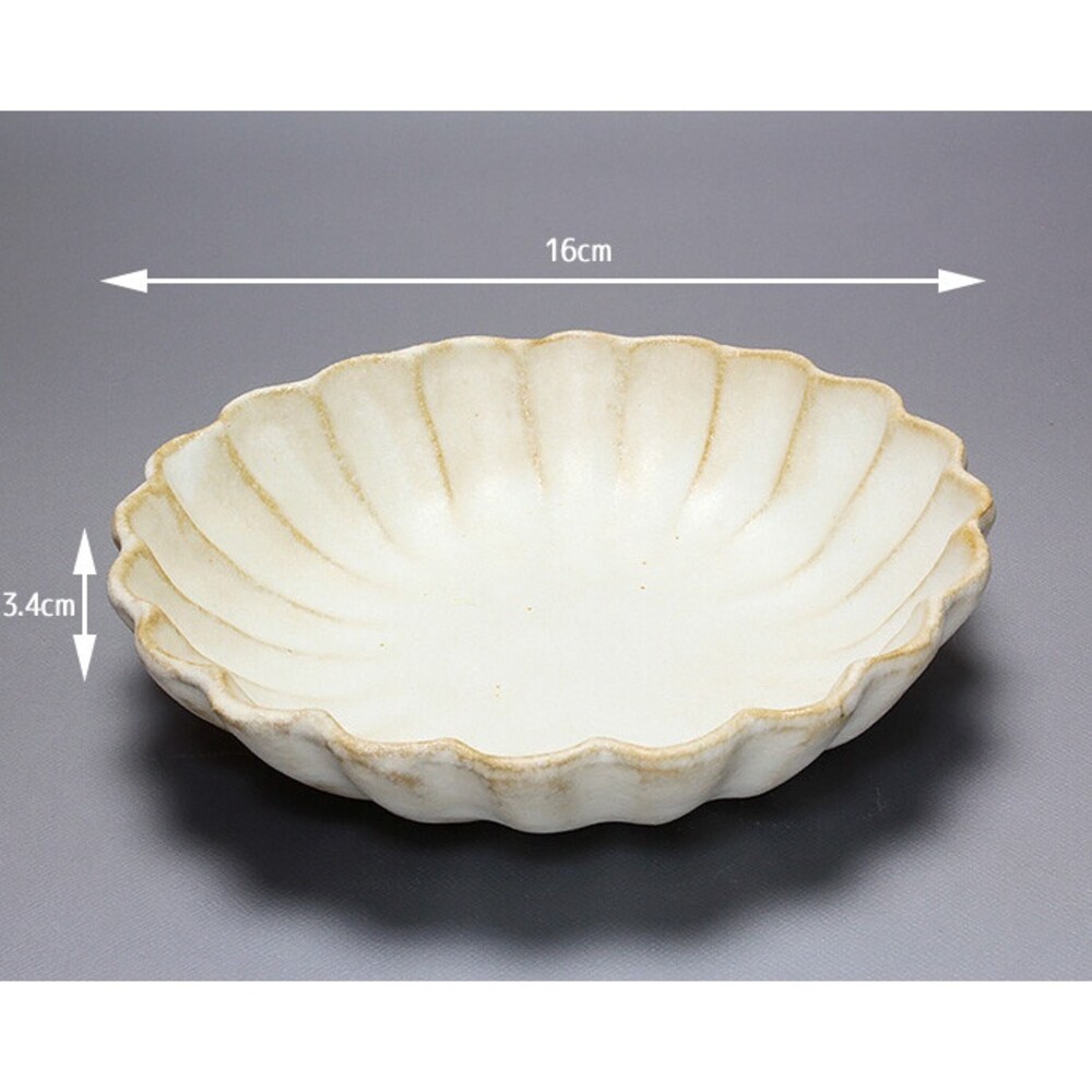 【現貨】日本製 陶瓷花形盤 陶瓷盤 菜盤 點心盤 水果盤 陶瓷小盤 甜點盤 盤子 16cm 北歐風