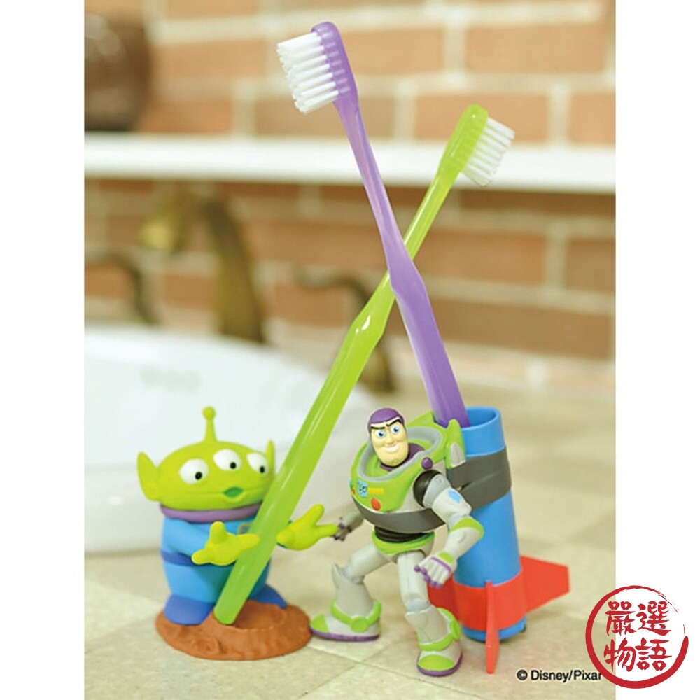 玩具總動員牙刷架 牙刷架 造型牙刷座 迪士尼 筆架 擺飾 巴斯光年 三眼怪 衛浴用品-thumb