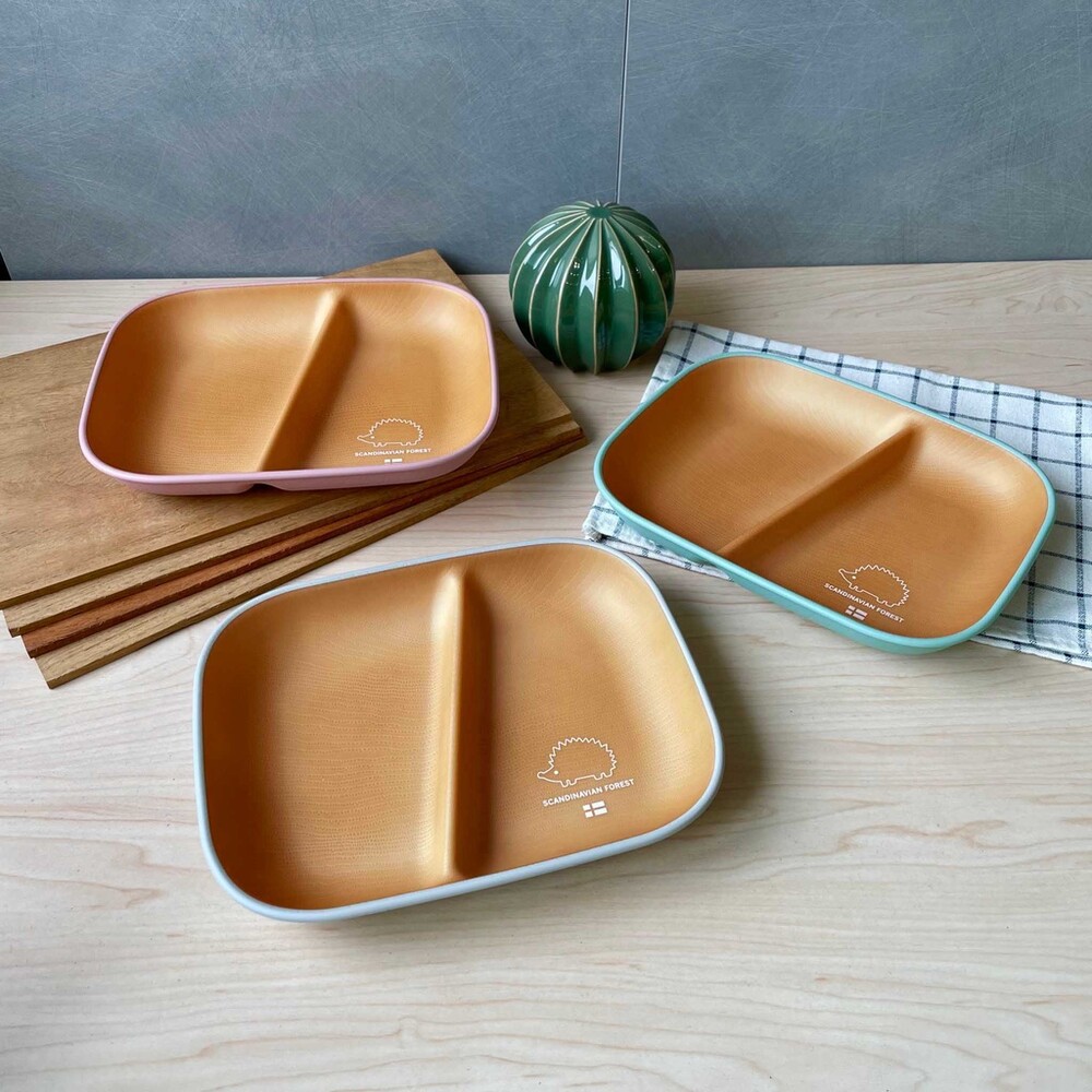 日本製 MOZ 北歐刺蝟餐盤組 馬卡龍露營餐盤組 耐熱餐盤 分隔盤 圓盤 湯杯 可微波 露營美學 圖片