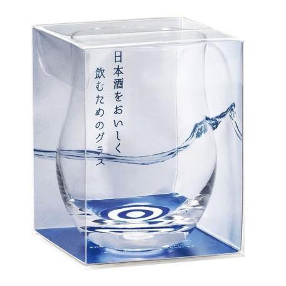SF-016510-【現貨】日本製 ADERIA 清酒杯 蛇目 藍色蛇眼貓肉球 玻璃杯水杯 威士忌酒杯 清酒杯 曲線杯