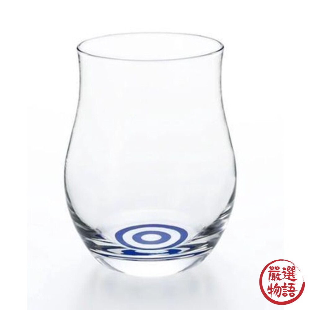 日本製 ADERIA 清酒杯 蛇目 藍色蛇眼貓肉球 玻璃杯水杯 威士忌酒杯 清酒杯 曲線杯 圖片