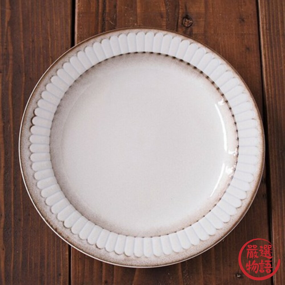 日本製 陶瓷典雅花紋盤 義大利餐盤 咖哩盤 盤子 陶瓷餐盤 餐具 沙拉盤 碗盤 美濃燒 質感餐具-thumb