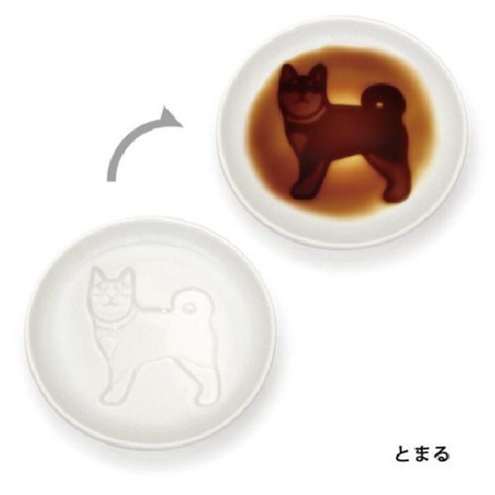 【現貨】超Q柴犬醬油碟 立體醬料碟 動物造型碟子 陶瓷碟 調味盤 醬油盤 廚房餐盤 質感餐具 圖片