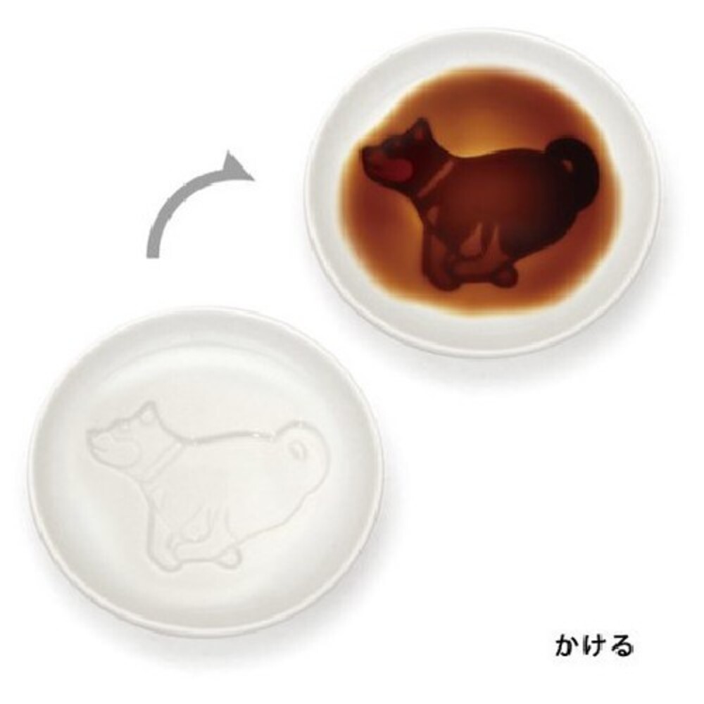 【現貨】超Q柴犬醬油碟 立體醬料碟 動物造型碟子 陶瓷碟 調味盤 醬油盤 廚房餐盤 質感餐具 圖片