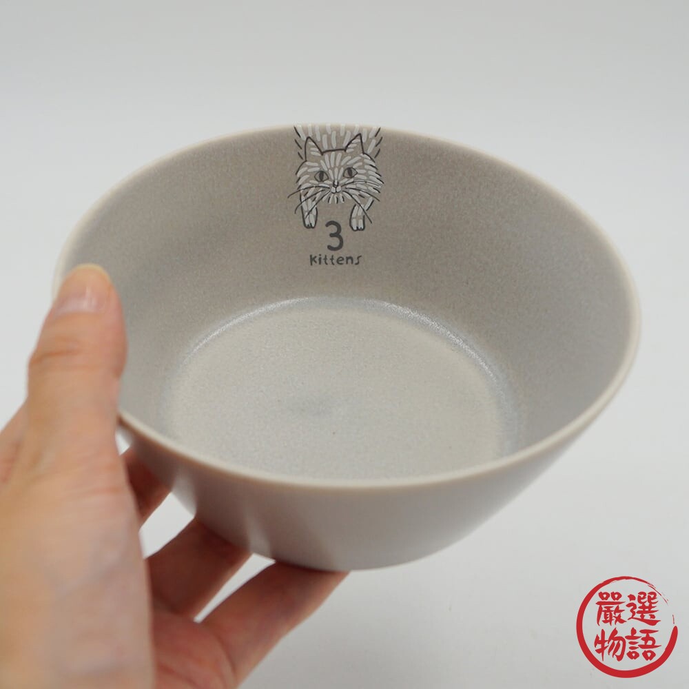 日本製 日式陶製 小貓湯碗 | 飯碗 濃湯碗 陶瓷餐具 沙拉碗 情侶碗 貓奴 貓咪 日式餐具-圖片-2