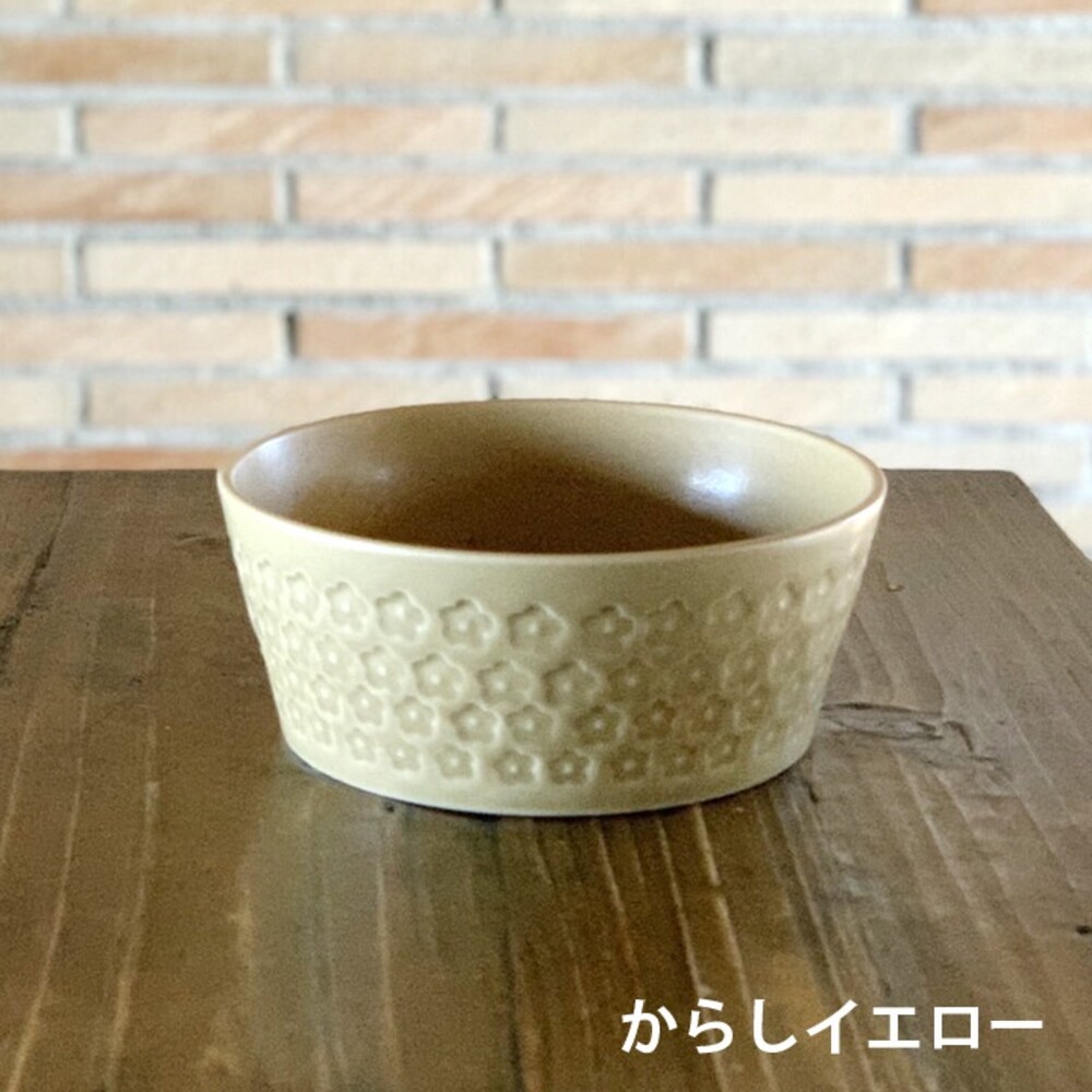 【現貨】日本製 納維尼亞風花紋碗 400ml 美濃燒 陶碗 啞光色 麥片碗 沙拉碗 燕麥碗 | INKA 圖片