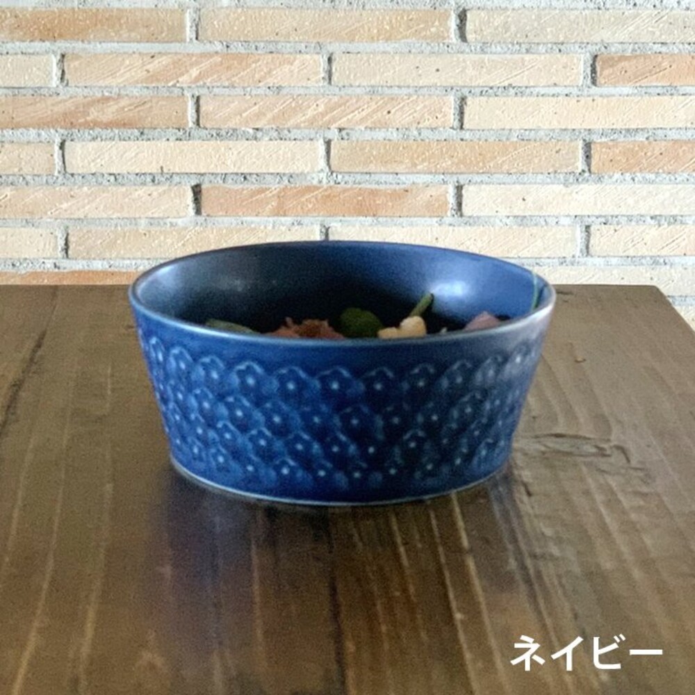 日本製 納維尼亞風花紋碗 400ml 美濃燒 陶碗 啞光色 麥片碗 沙拉碗 燕麥碗 | INKA
