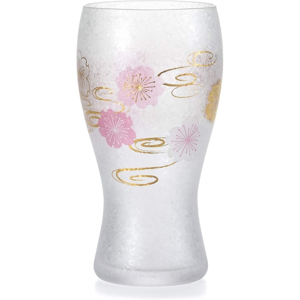日本製 石塚硝子 櫻花水冠啤酒杯 380ml | 啤酒杯 水杯 玻璃杯 櫻花杯 盒裝 送禮 禮盒
