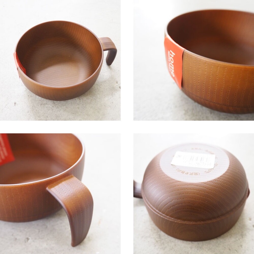【現貨】日本製 NH home 木紋湯碗 400ML | 飯碗 湯碗 輕量碗 露營餐具 兒童碗 疊碗