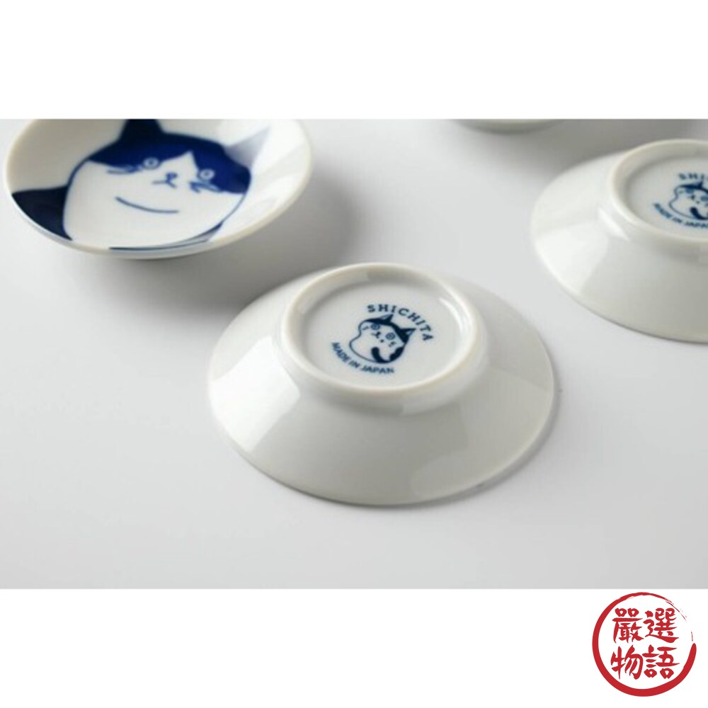 日本製 美濃燒 貓咪 醬料碟 五入禮盒組 醬料小碟 醬油碟 小碟子 盤子 日式餐具 餐具 小菜碟-圖片-3