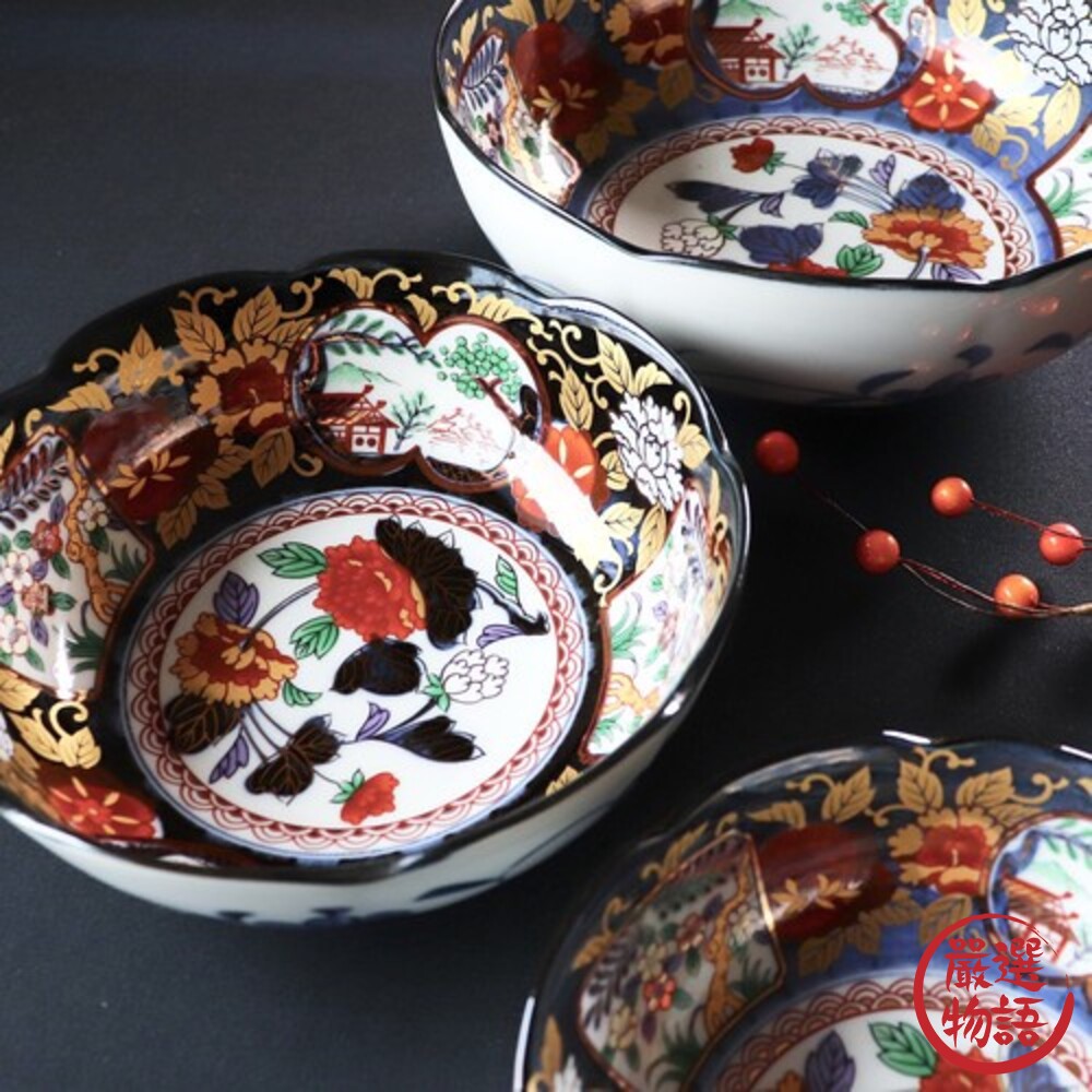 日本製 美濃燒 陶瓷碗 宮廷風 花邊造型碗 碗盤器皿 碗 碗盤 陶瓷碗 湯碗 飯碗 餐碗 日式碗盤-圖片-2