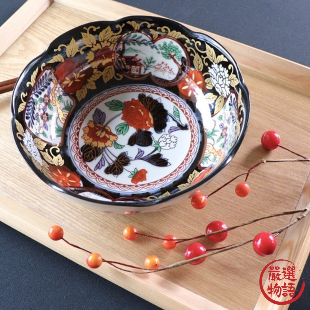日本製 美濃燒 陶瓷碗 宮廷風 花邊造型碗 碗盤器皿 碗 碗盤 陶瓷碗 湯碗 飯碗 餐碗 日式碗盤-thumb