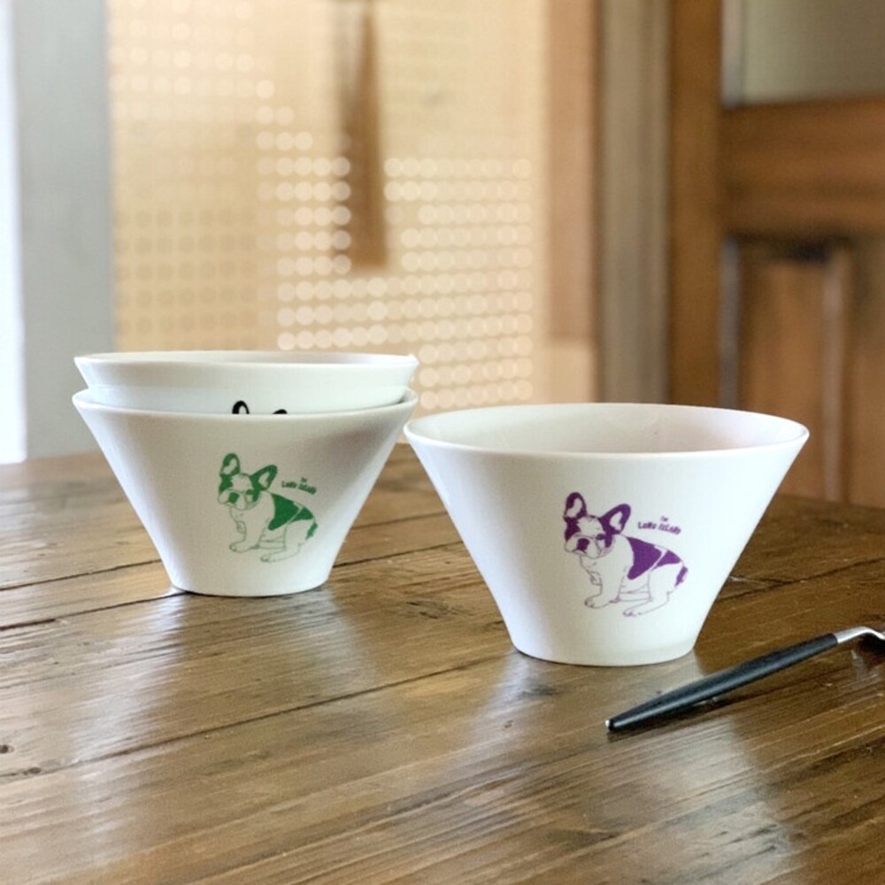 【現貨】日本製 Furuburu 法鬥沙拉碗 | 陶瓷碗 湯碗 深碗 餐碗 深碗 斗笠碗 麵碗 鬥牛犬 圖片