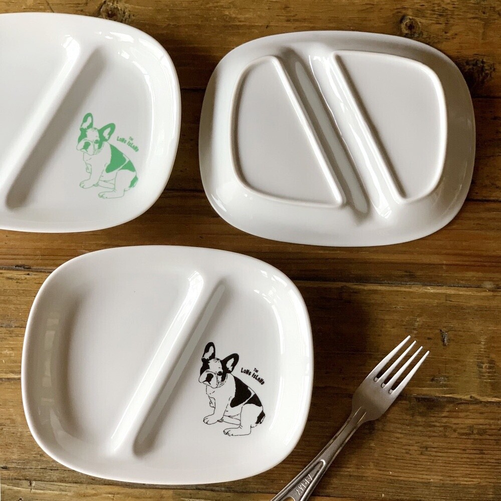 日本製 Furuburu 法鬥分隔盤 | 分隔餐盤 陶瓷盤 兩格盤 餐盤 菜盤 鬥牛犬 餐具