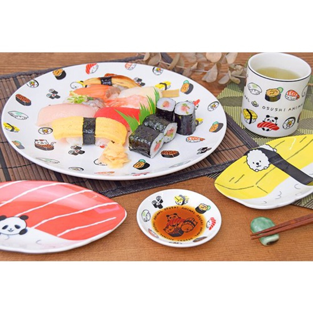 【現貨】比熊玉子燒/熊貓鮪魚 壽司盤 日本SHINACASA 壽司盤 小菜盤 餐盤 比熊 熊貓