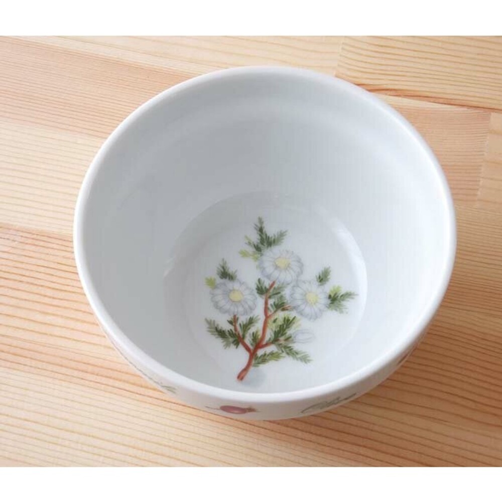 【現貨】日本製 香草森林水果碗 3入組 350ml | 疊碗 小碗 沙拉碗 水果碗 陶瓷碗 餐具 花卉圖