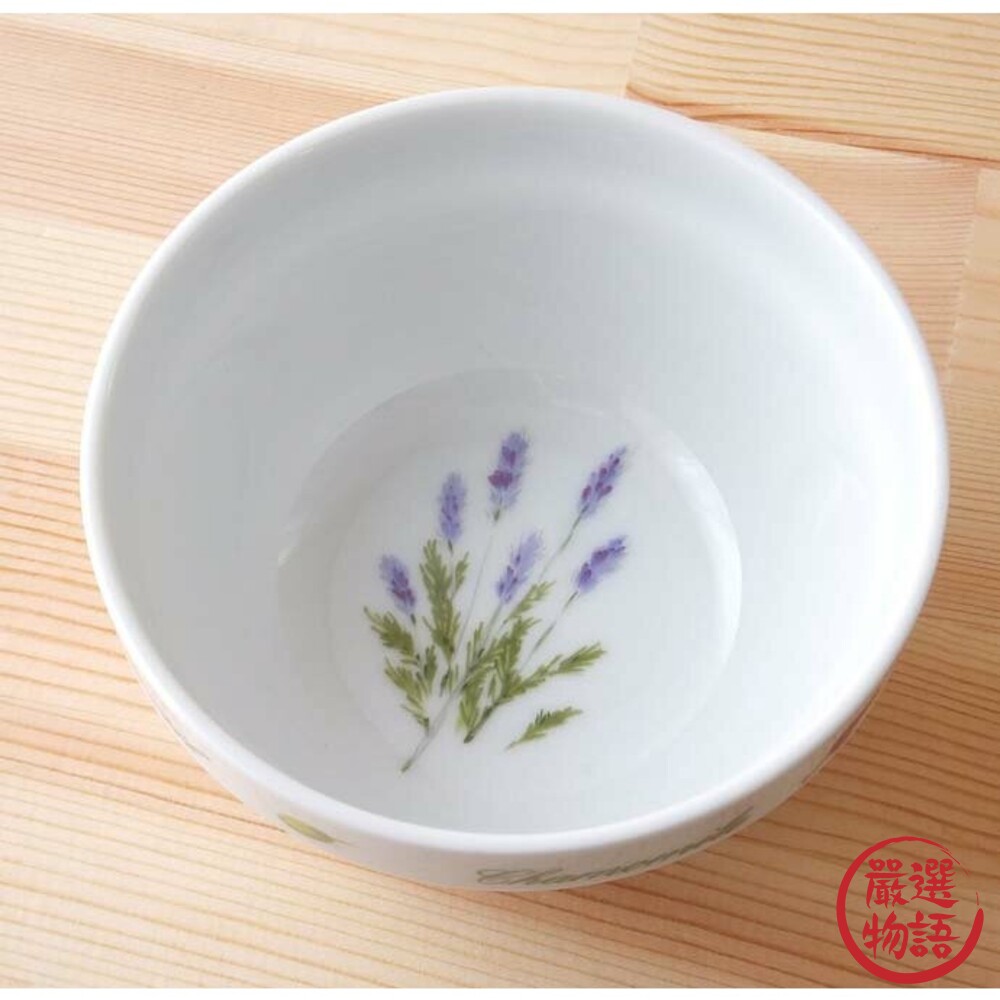 日本製 香草森林水果碗 3入組 350ml | 疊碗 小碗 沙拉碗 水果碗 陶瓷碗 餐具 花卉圖-thumb