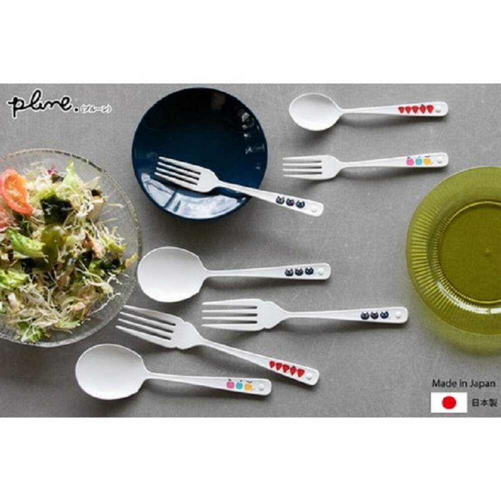 日本製豐琺瑯餐具 叉子 湯匙 PLUNE 琺瑯叉子 湯匙 餐具 質感首選 西餐 咖哩湯匙 湯勺 日式料理 圖片