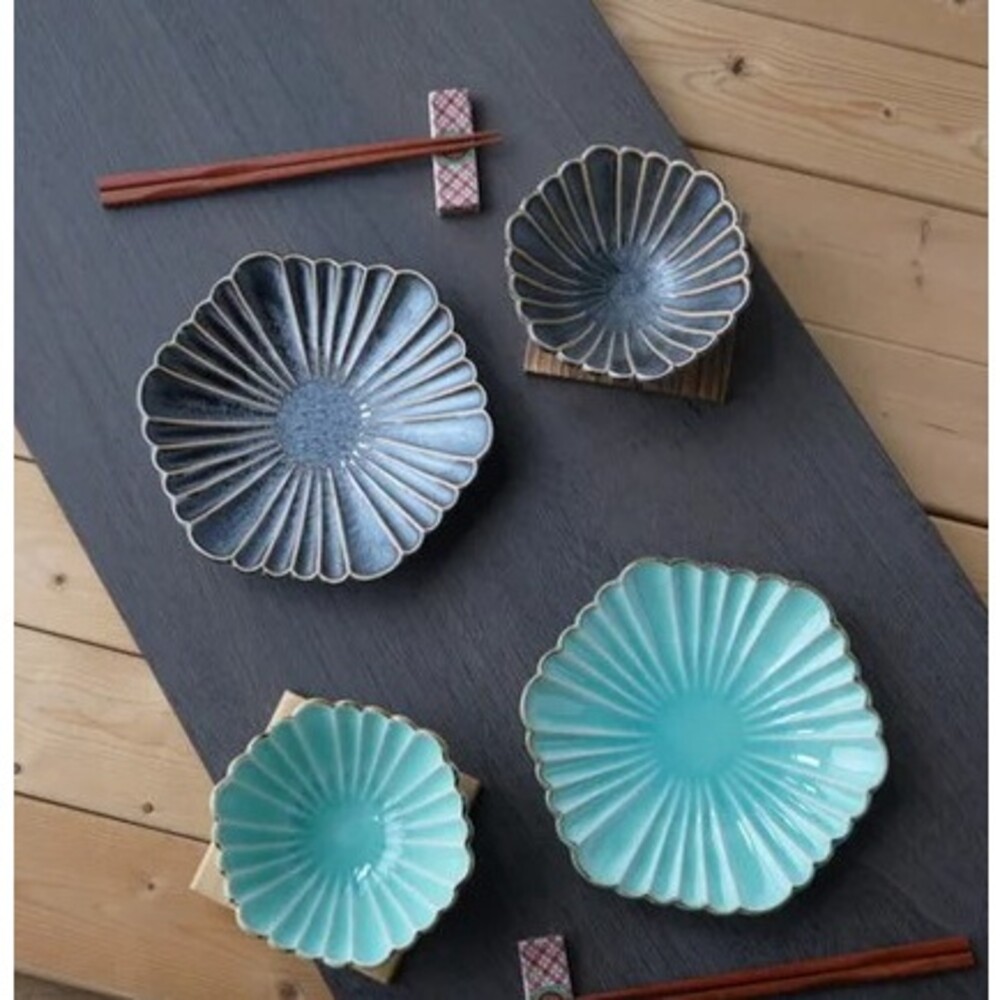日本製 美濃燒 陶瓷盤 羽狀浮雕六角盤｜水果盤 沙拉盤 碗盤器皿 盤子 日式餐盤 餐盤 圖片