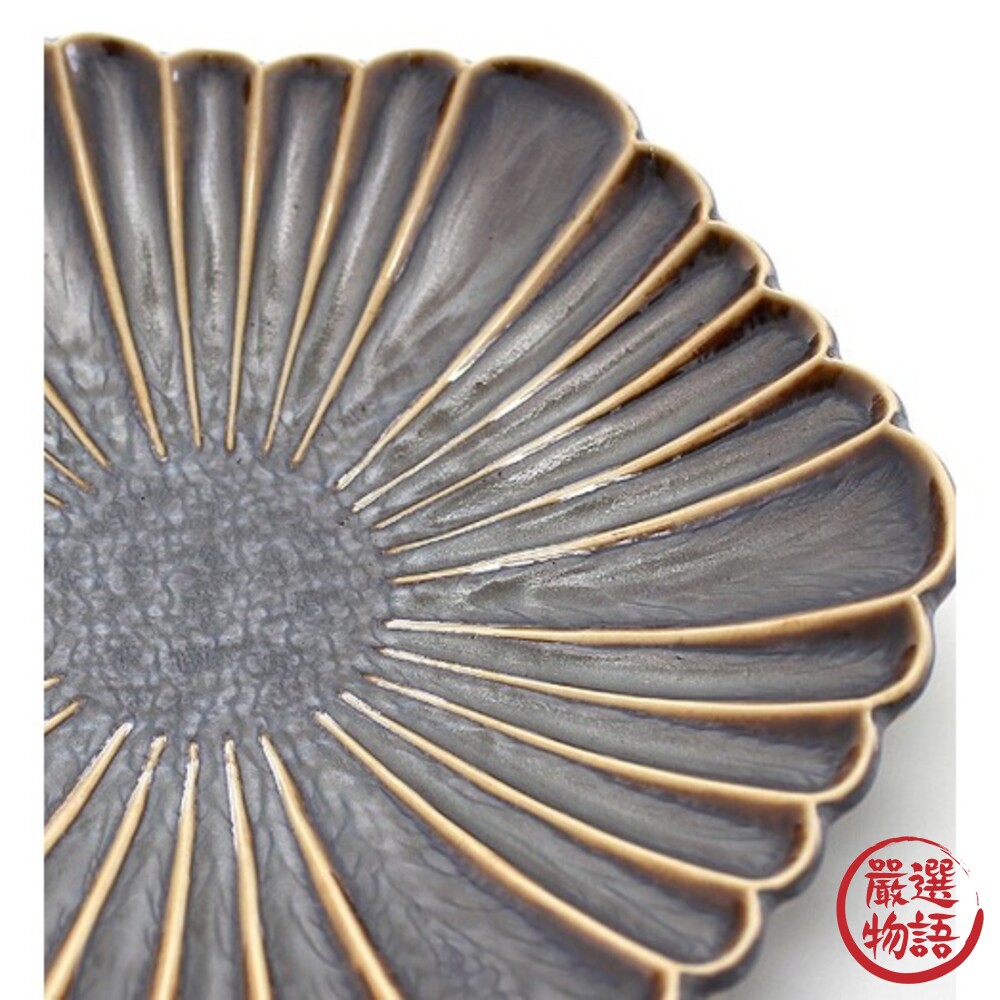 日本製 美濃燒 陶瓷盤 羽狀浮雕六角盤｜水果盤 沙拉盤 碗盤器皿 盤子 日式餐盤 餐盤-圖片-2