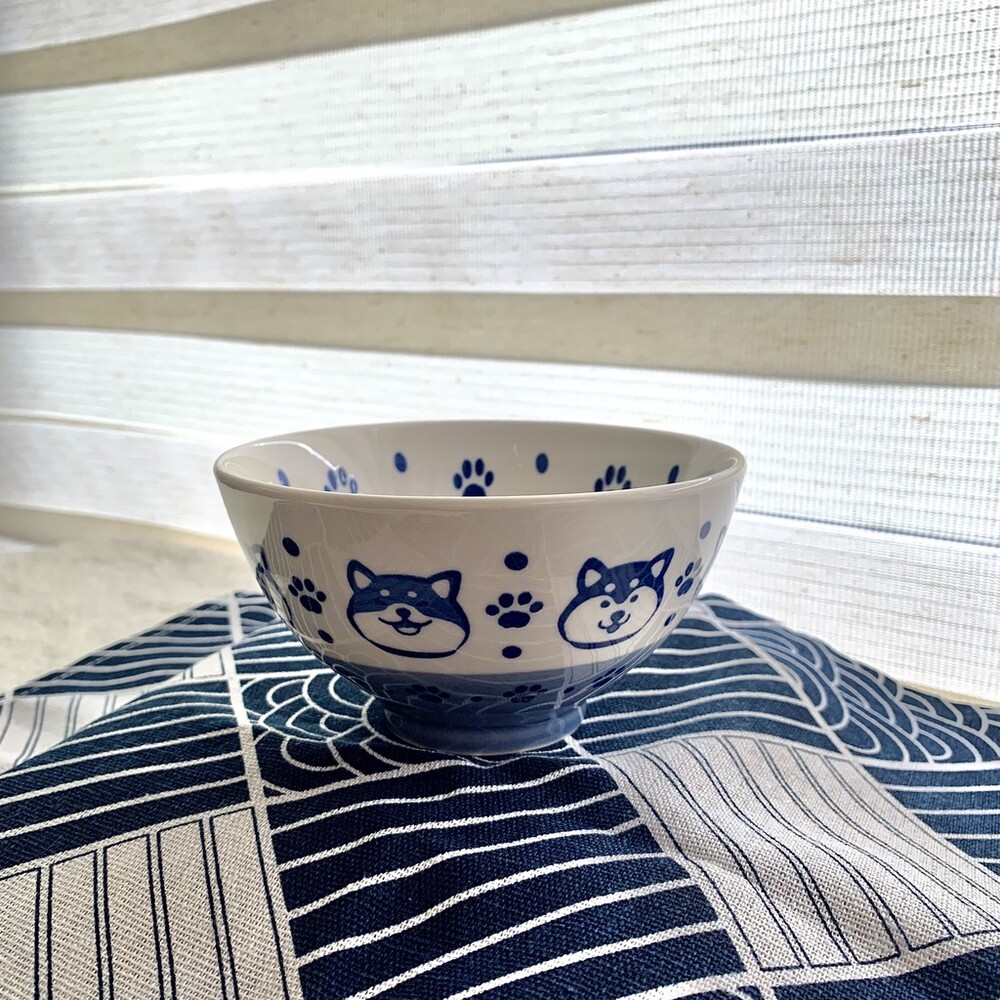柴犬陶瓷飯碗 300ml | 日式飯碗 湯碗 碗 陶瓷碗 情侶碗 柴犬碗 餐具 圖片