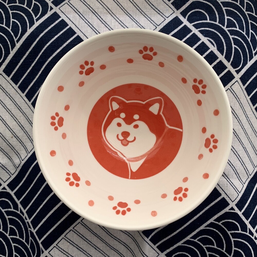 柴犬陶瓷飯碗 300ml | 日式飯碗 湯碗 碗 陶瓷碗 情侶碗 柴犬碗 餐具 圖片