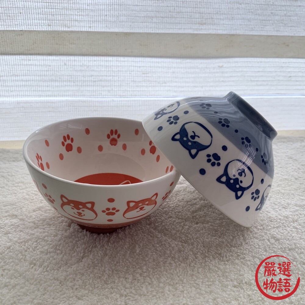 柴犬陶瓷飯碗 300ml | 日式飯碗 湯碗 碗 陶瓷碗 情侶碗 柴犬碗 餐具-圖片-1