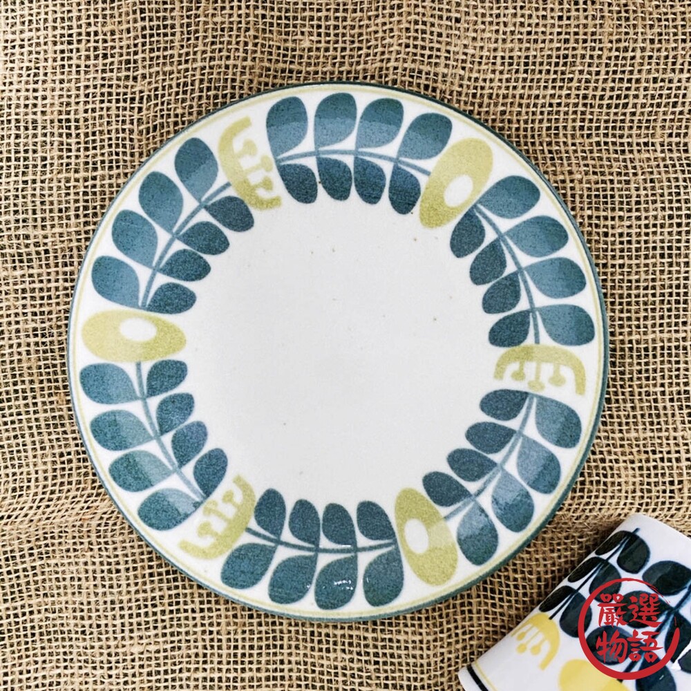 日本製 北歐風 花卉陶瓷盤｜陶瓷盤 餐盤 盤子 小盤子 蛋糕盤 甜點盤 水果盤 造型盤子 美濃燒-thumb
